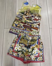 Dolce & Gabbana Sicilian Floral Print Sets, Top And Short