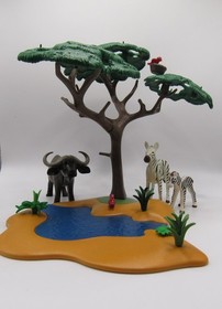 Playmobil 4828 Zoo African Wildlife Water Buffalo with Zebras Safari