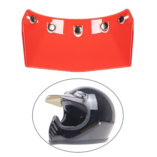 Helmet Visor Peak Protector 5-snap Universal Vintage Open Face Replacement ] - Foto 7 di 25