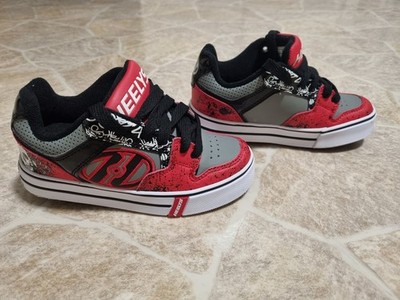 Heelys Motion Plus Red/Grey/Skulls Schuh mit Rollen Gr. 31 NEU!!