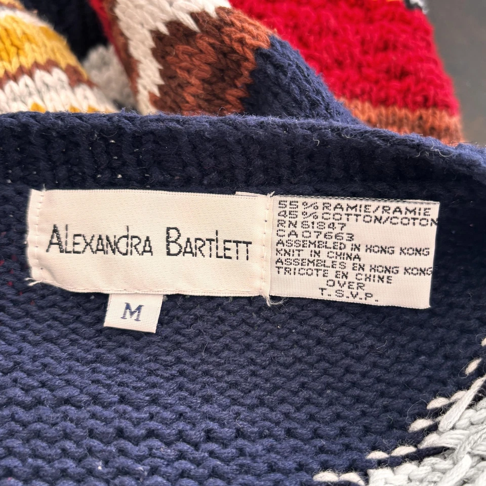 Cárdigan Suéter Vintage Años 90 Alexandra Bartlett Pueblo Navidad Mujer Talla M Foto 2 de 4