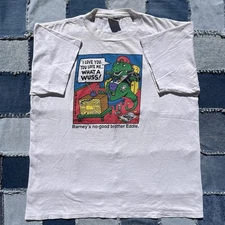 Vintage 90s Barney Parody Cartoon Comedy Fashion Victim Men's Size XL Obscure