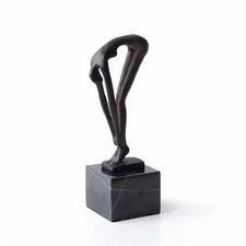 Skulptur mit Sockel Abstrakt Dekofigur Elegant f&uuml;r Wohnzimmer, B&uuml;ro, &Auml;stheten
