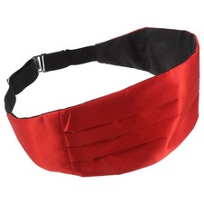 Red Dress Girdle Tuxedo Waist Band Cummerbund Satin Waistband for Men
