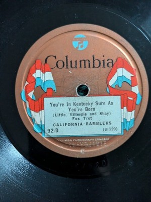 California RAMBLERS You're In Kentucky / Hula Lou 78rpm Record Columbia 92D VG+