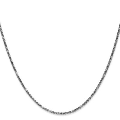 14K Weißgold Spiga (Weizen) Kette Halskette, 1,7 mm