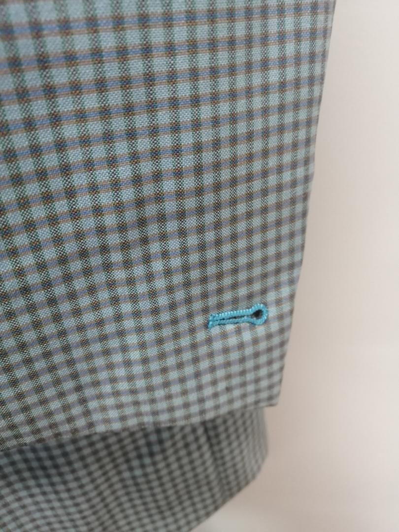 FILA Giacca E.TAUTZ SAVILE.ROW edifice 1 pulsante verde check lana L