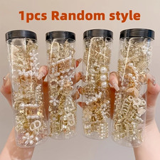 48 Styles of Half-Tied Hair Alloy Small Clips, 1 Piece with Random Style, Suitab