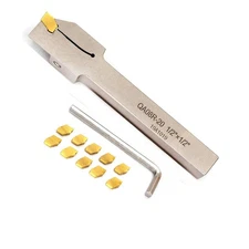 OSCARBIDE 1/2 Indexable Lathe Grooving Parting Holder with 10 Pieces