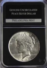1922 US Peace Silver Dollar $1 UNC PCS Black Holder