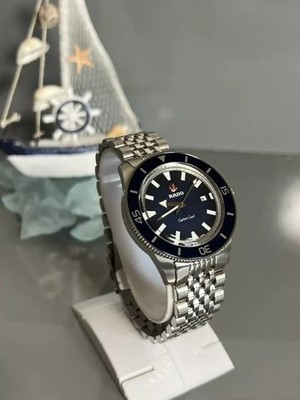 Automatic Men's Rado Captain Cook Blue Dial Stainless Steel Swiss Watch