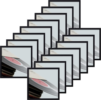 Marco De Vinil De 12.5x12.5 Pulgadas Negro Mate Exhibidor LP Paquete De 15 Pack