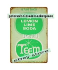 1960s Teem Lemon Lime Soda beverage advertisement tin sign