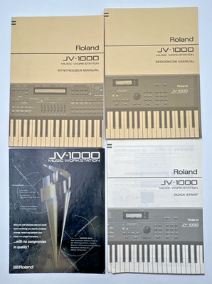 ROLAND JV-1000 MUSIC WORKSTATION SEQUENCER, SYTHESIZER, QUICK START MANUALS OEM