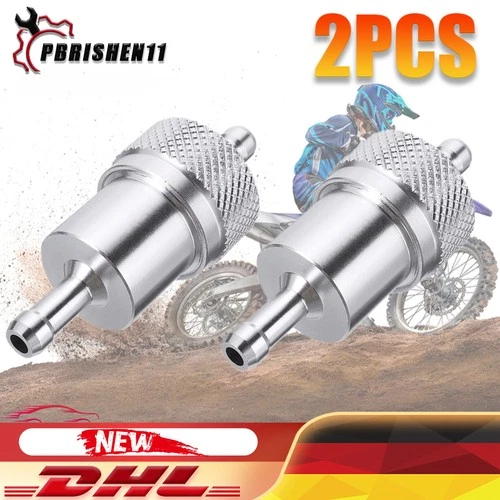 8mm Kraftstofffilter Aluminium Benzinfilter KFZ für Auto Motorrad Inline Filter - Bild 1 von 14