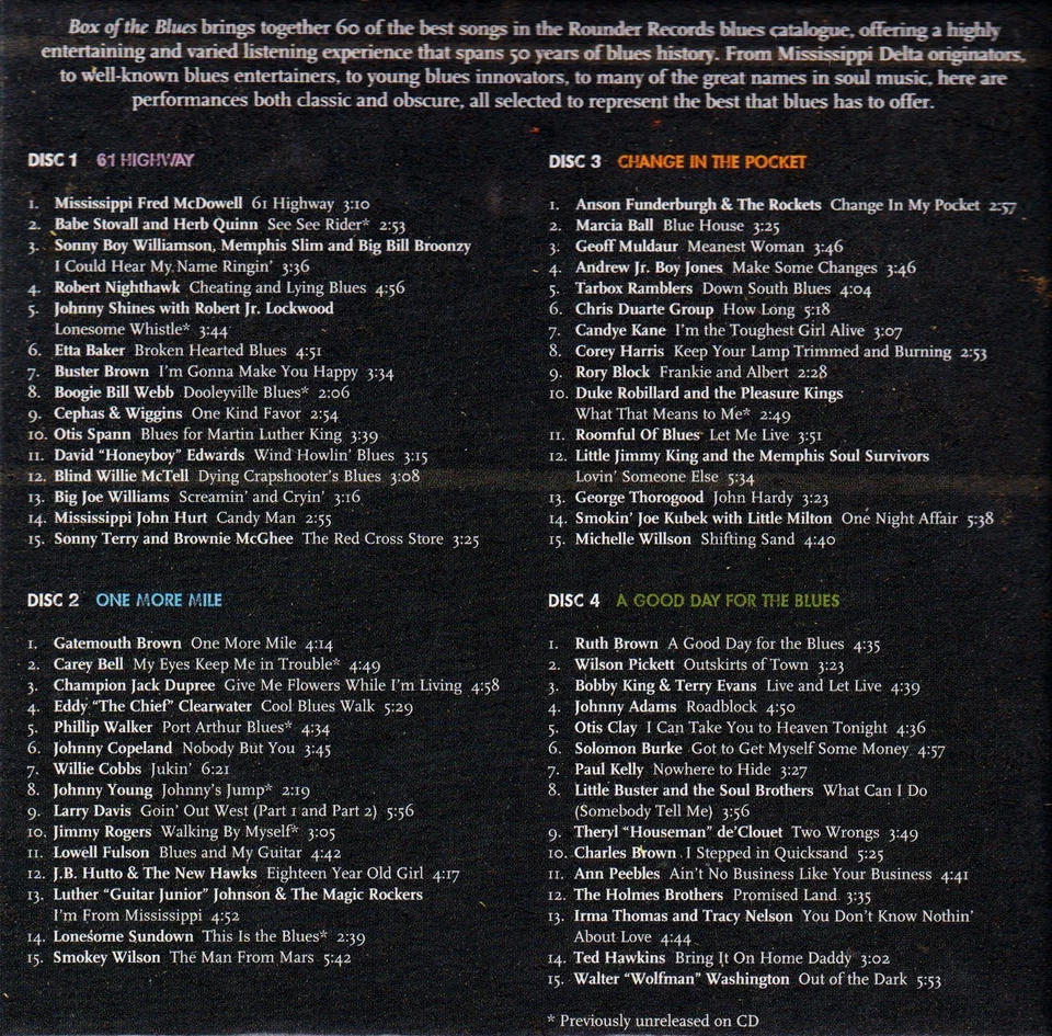 VARIOUS – Box Of The Blues • Sixty Performances On Four CDs [Box] neuwertig - Bild 2 von 2