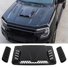 For Ford Ranger 3pcs Air Flow Outlet Intake Hood Bonnet Scoop Vent Trim Cover
