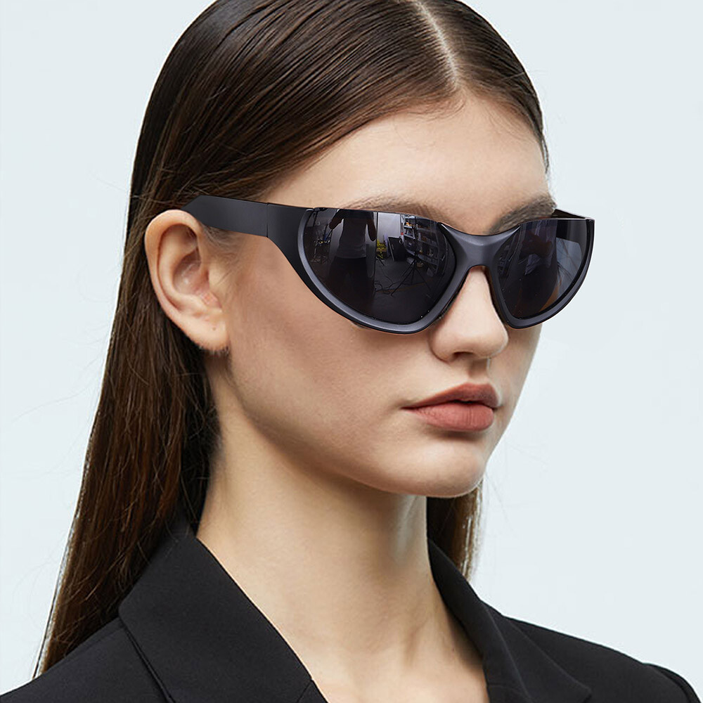 Steampunk Sport Sunglasses Mens Women Oversized Shades Glasses Y2K