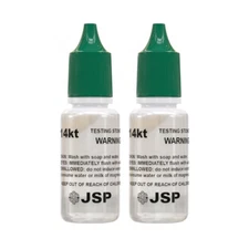 JSP 14K Gold Testing Acid Solution – Yellow & White Gold Tester | 2-PK Jewelry