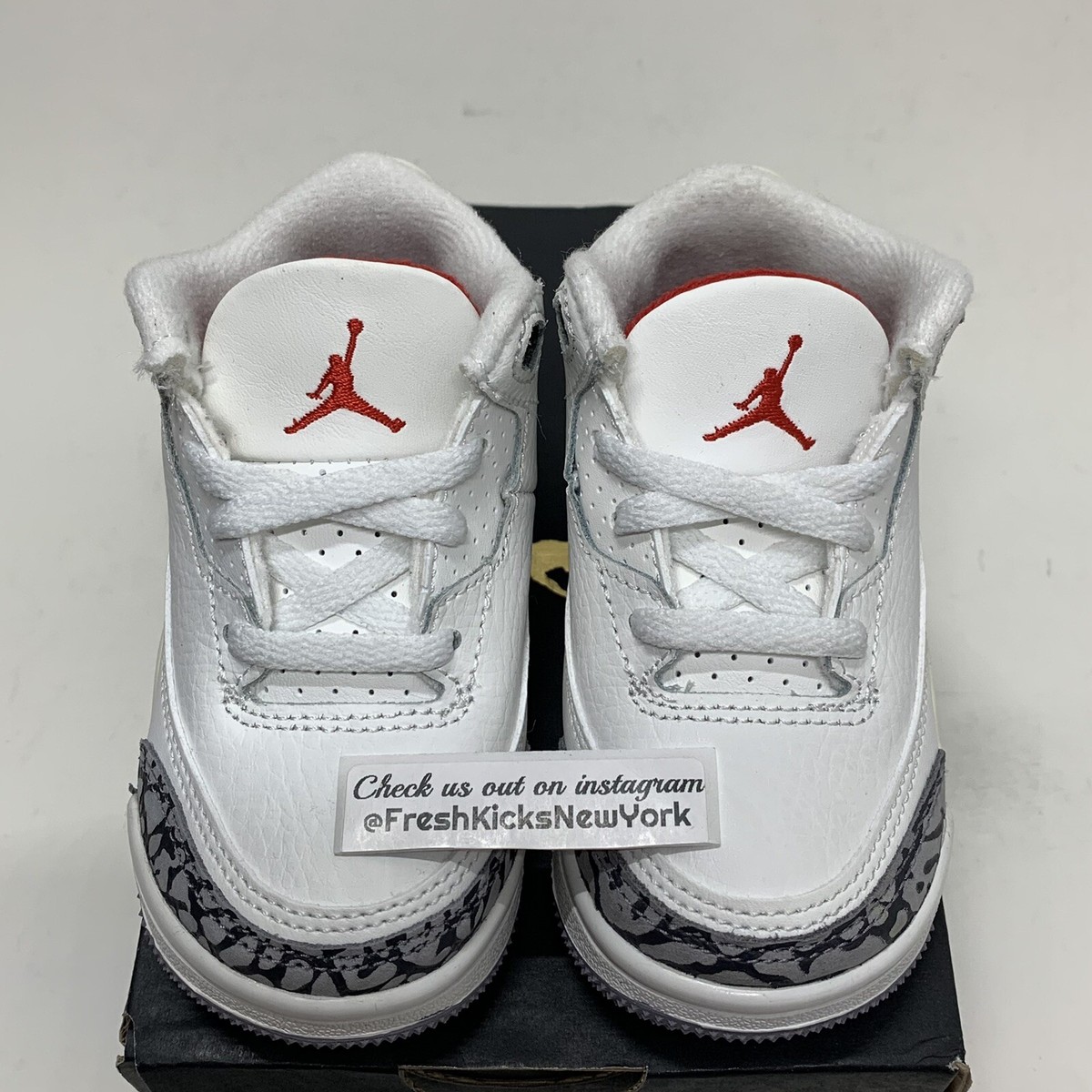 Jordan 3 White Cement Reimagined Toddler Size 5c DM0968-100 Fire Red Nike  Air TD