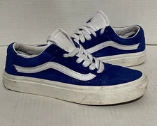 Vans Blue & White Suede HEIQ ECO DRY LOW Top Shoes Unisex M/3.5 W/5 Worn 1X