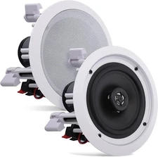 Pyle Pair 6.5" Flush Mount In-wall In-ceiling 2-Way Home Speaker System 200 Watt