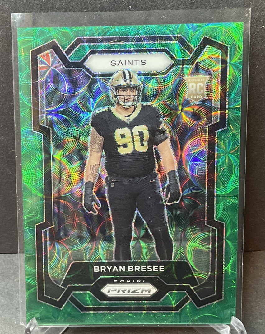 2023 Prizm Bryan Bresee Green Scope  /75 #372 New Orleans Saints