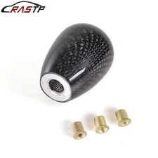 JDM Universal Red Carbon Fiber Automatic Car Gear Shift Knob Shifter 5 6 Speed