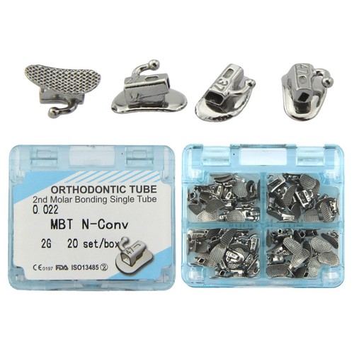 10x AZDENT Dental Monoblock 2nd Molar Buccal Tube Bonding Non-conv SGL 10x AZDENT Dental Monoblock 2nd Molar Buccal Tube Bonding Non-conv SGL
