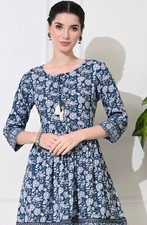 Indian Bollywood Summer kurti /kurta Women Ethnic Dress Top Tunic Pakistani New