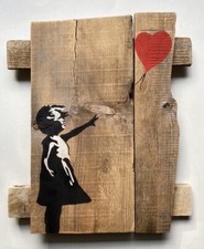 Peinture Street Art Sur Bois Style Banksy 