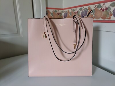 Marc Jacobs The Grind Leather Tote Bag Light Pink Peach Whip Large