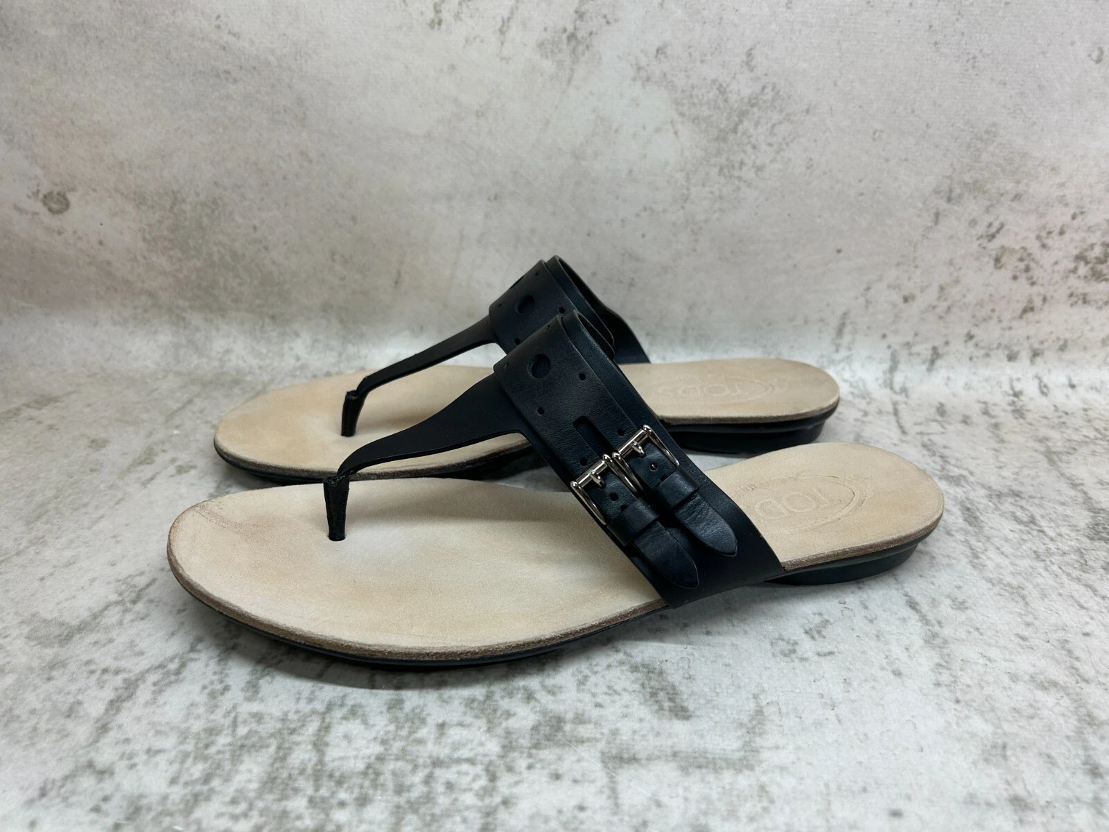 TOD’S Infradito Tod's in pelle da donna Made in Italy taglia 40