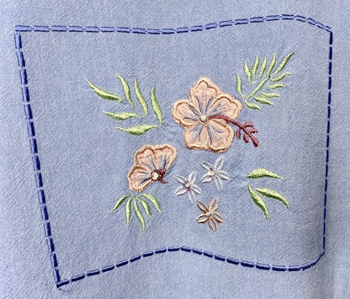 Vintage 90s Jane Ashley Women’s XL Denim Dress With Embroidery Sequins & Beads - Picture 4 of 7