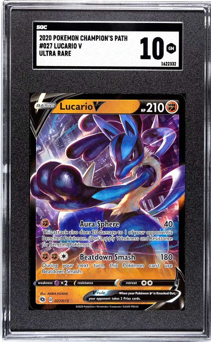 Pokemon Champions Path #027 Lucario V PSA 10