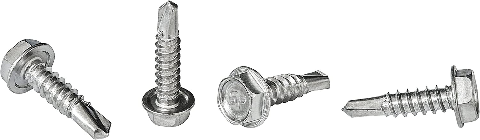 #10 X 3/4'' Hex Washer Head Self-Drilling Tek Screw Zinc Plated Steel for Attac