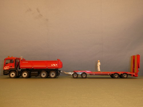 MAN TGS 3-Seiten-Muldenkipper mit Tieflader Fa.Kutter Conrad Nr:77247 M=1:50 OVP