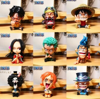 One Piece Figure Lot Of 9 Figurines Funny Chibi Collection Decoration Manga