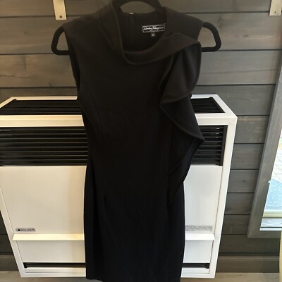 ferragamo asymmetric dress Ferragamo boat-neck Ruched Asymmetric Dress | Black