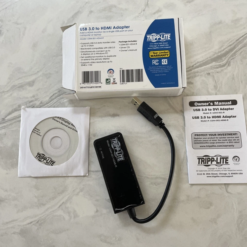 Adaptador Tripp Lite USB 3.0 a HDMI Foto 2 de 3