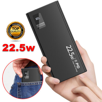 30000MAH Portable Power Bank LCD LED 2 USB Battery Charger For Mobile Phone 2025