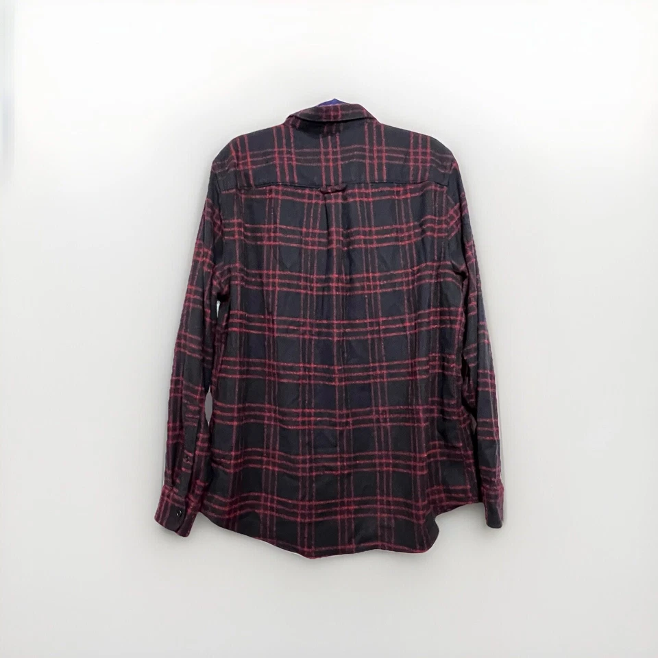 J Lindeberg Wool Blend Shacket XL Overshirt Jacket Men’s Black Red Plaid - Image 2 of 4