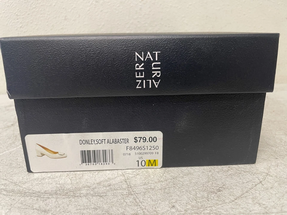 Bombas Naturalizer Donley Tacón Bloque Punta Redonda Crema Talla 10M Pascua Primavera Foto 2 de 4