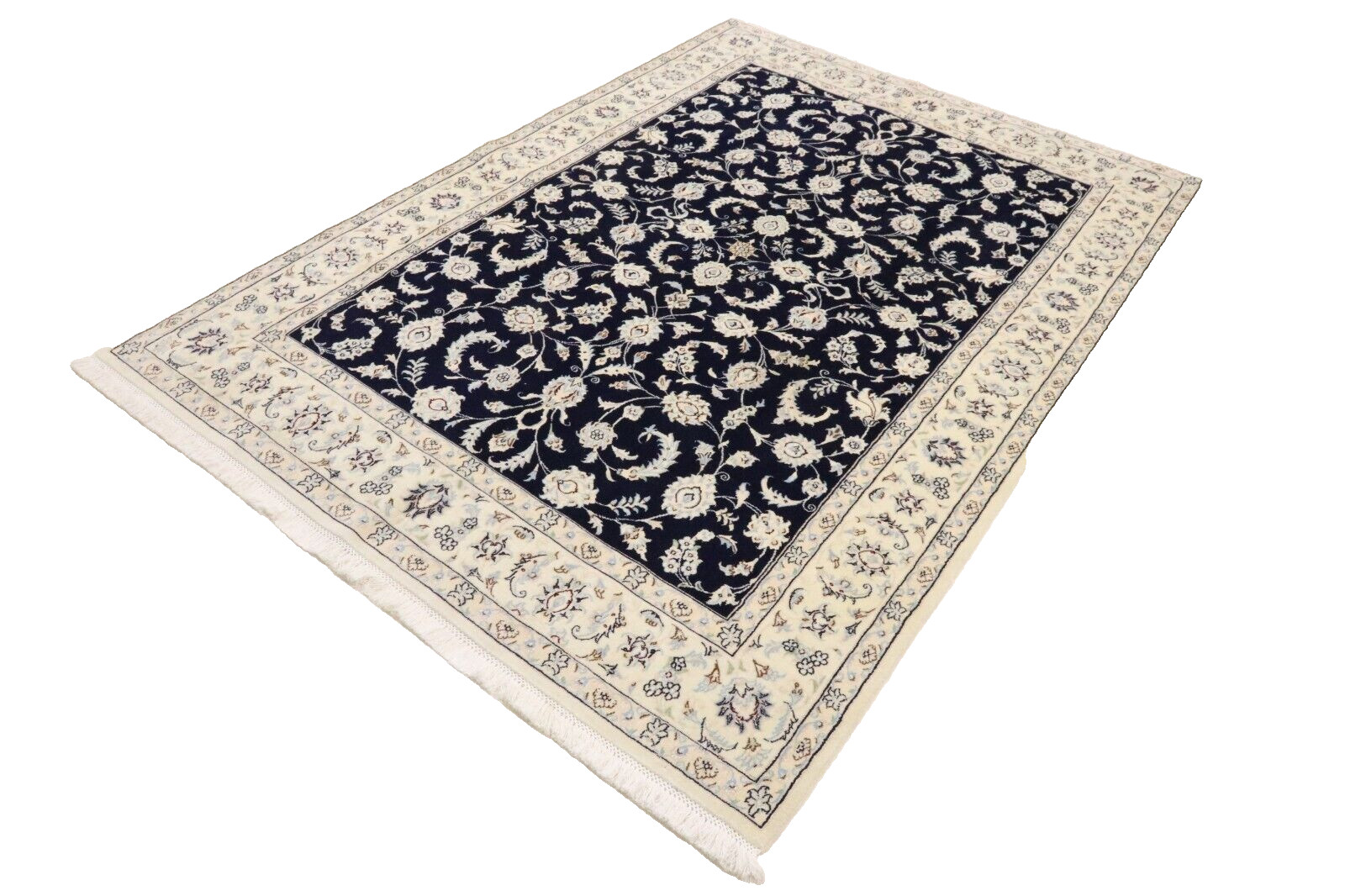 Super Nain 9 La Orientteppich ( 239 x 168 cm ) Perser Handgeknüpft Top Neu