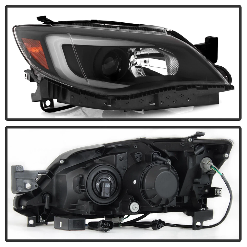 For 2008-2014 Subaru Impreza WRX Halogen LED DRL Switchback Projector Headlights - Image 3 of 4