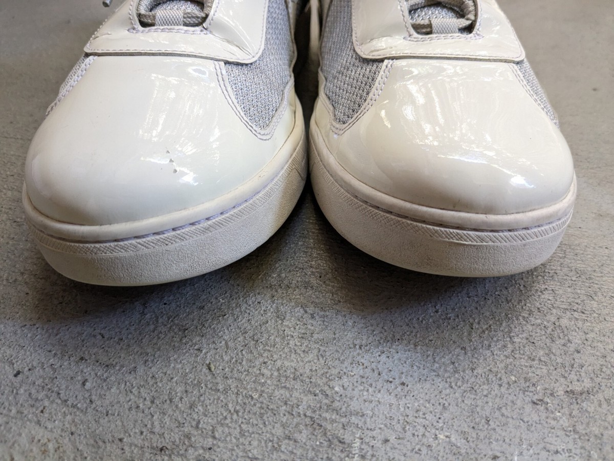 Prada America's Cup Sneakers Men US 8 UK 7 White Patent Leather