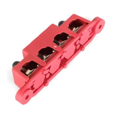 New Red 4 Post Busbar Bus Bar Power Distribution Block 12V 250A With Cover 5/16"