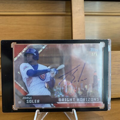 2015 Topps High Tek Jorge Soler Bright Horizons Red Rookie Auto RC /5