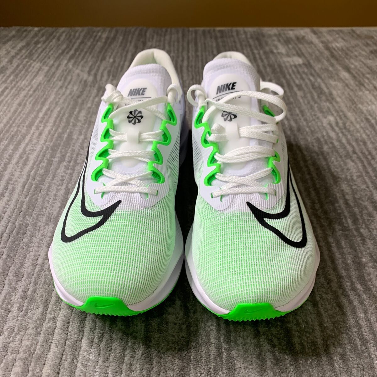 Nike Zoom Fly 5 Running Shoes Mens 12 White/Black-Green Nike Zoom Fly 5 Running Shoes Mens 12 White/Black-Green