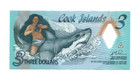 3 Dollars Unc Polymer Banknote From Cook Islands 2021 Pick-